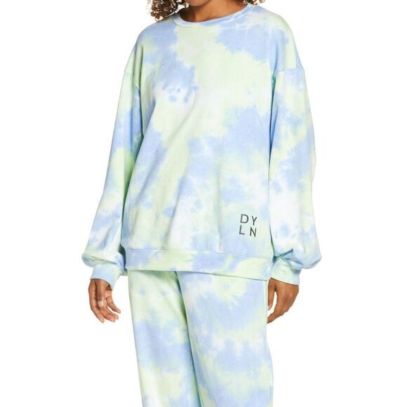 BY DYLN Xander Tie Dye Logo Crewneck Sz‎ Medium - Picture 1 of 6